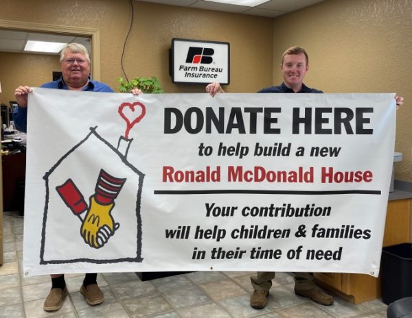 Oklahoma Farm Bureau Insurance Agents helped raise $25,000 for the Ronald McDonald House.